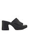 Tamaris Mules cu Chunky Mare Toc în Negru Culoare