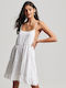 Superdry Mini Φόρεμα Λευκό