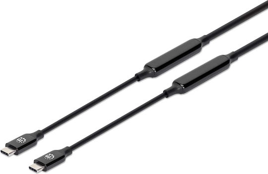 Manhattan USB 3.1 Kabel USB-C männlich - USB-C 60W Schwarz 5m (355971)