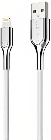 Cygnett Geflochten USB-A zu Lightning Kabel Weiß 2m (CY2686PCCAL)