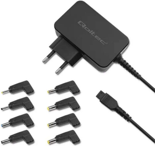 Qoltec Universal Φορτιστής Laptop 45W με Αντάπτορα Τροφοδοσίας και με σετ βυσμάτων
