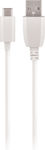 Maxlife USB 2.0 Cable USB-C male - USB-A male White 1m (MAXLIFETYPECWH)