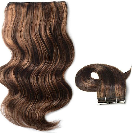 Yanni Extensions Τρέσα με Clip σε Καστανό Χρώμα 2135 45cm 4τμχ