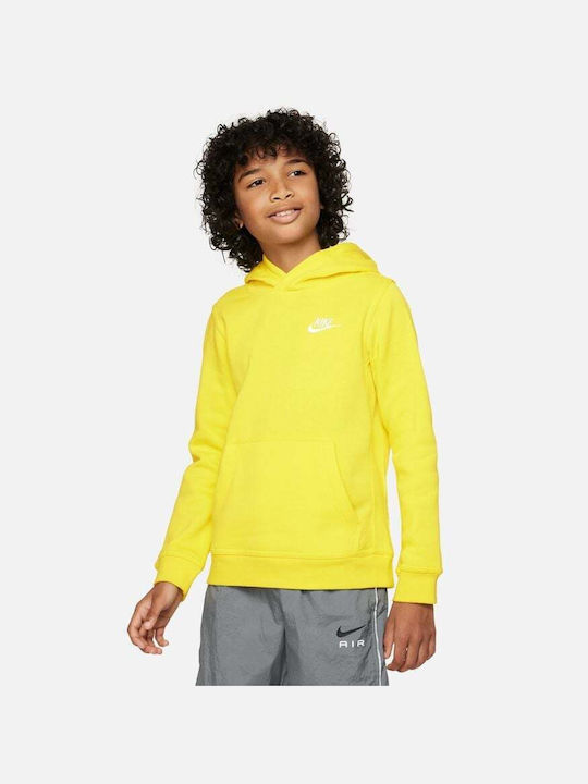 Nike Kinder Sweatshirt mit Kapuze und Taschen Gelb