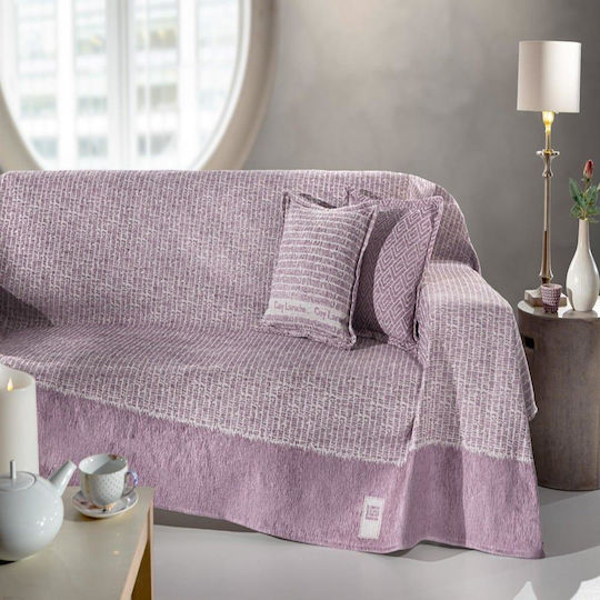 Guy Laroche Parfait Ριχτάρι Πολυθρόνας Δύο 'Οψεων Chenille 150x180εκ. Lilac