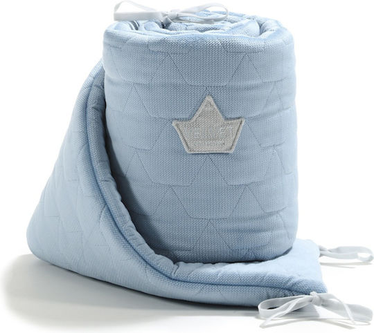La Millou Velvet Crib Bumpers Classic Inside Wind Blue 25x210cm