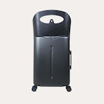 MiaMily 064118 Cabin Travel Suitcase Hard Black with 4 Wheels Height 54cm.