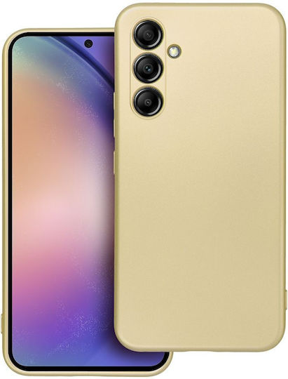 Forcell Umschlag Rückseite Kunststoff Gold (Galaxy A54)