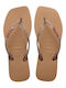 Square Logo Metallic Flip Flops