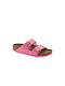 Birkenstock Arizona Δερμάτινα Γυναικεία Σανδάλια Ανατομικά Patent Candy Pink