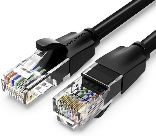 Vention U/UTP Кат.6 (Gigabit) Мрежов Кабел Ethernet 25m Черен