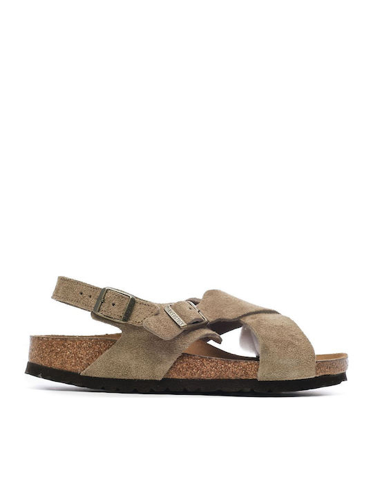 Birkenstock Tulum Women's Flat Sandals Taupe Narrow Fit 1024110
