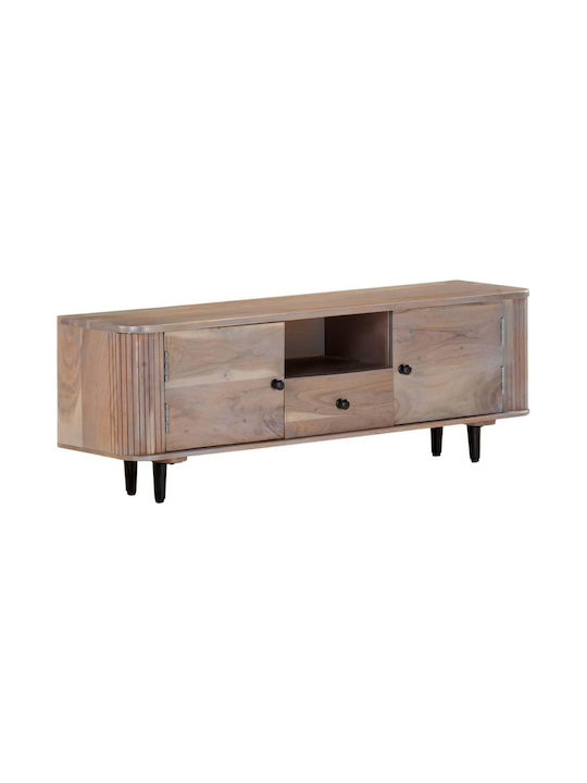 TV Stand from Solid Wood Beige L118xW30xH40cm