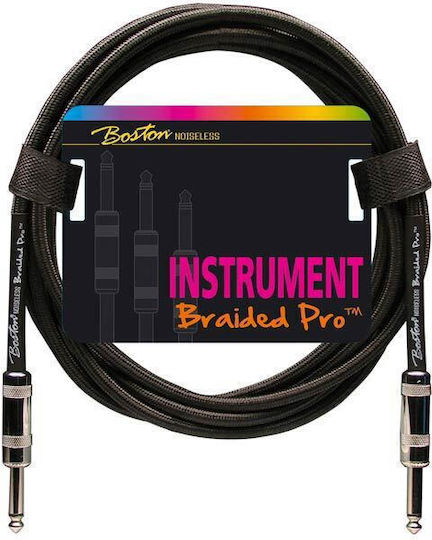 Boston Braided Pro Kabel 6,3mm Stecker - 6,3mm Stecker 3m Schwarz