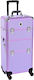 Foxy HC0008W13 Metallic Cosmetic Case Wheeled Purple H80xW36xD25cm