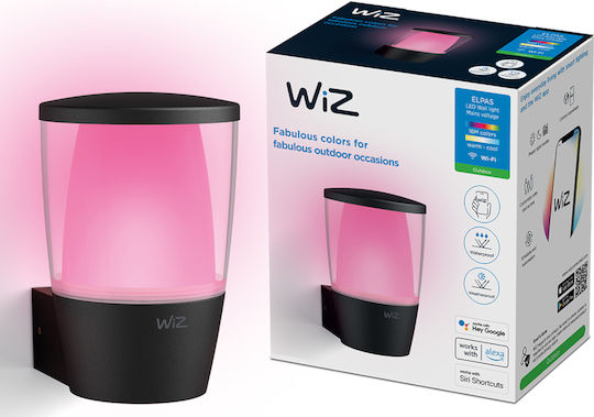 WiZ Wall-Mounted Outdoor Lighting Lantern LED 8.5W 5000K 16.4x8x13.4cm