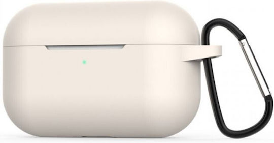 6810 Silicone Case with Keychain Beige for Apple AirPods Pro