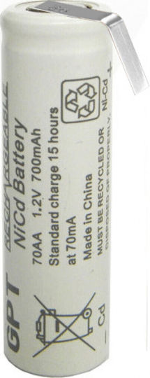 GP Batteries Презареждаща батерия AA Ni-Cd 700mAh 1.2V с презареждаеми батерии 1бр