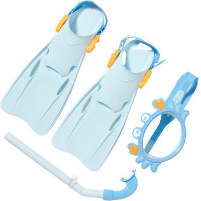 Sunnylife Kids' Diving Mask Set with Respirator Sonny the Sea Creature & Βατραχοπέδιλα Light Blue