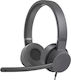 Lenovo Go Wired Over Ear Căști Multimedia cu microfon și conexiune USB-C în culoarea Gri