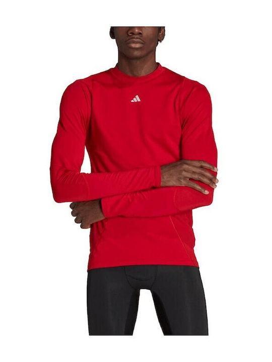 Adidas Ανδρική Μπλούζα Μακρυμάνικη Κόκκινη