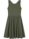 GODIVAY Children's Dress Sleeveless Green