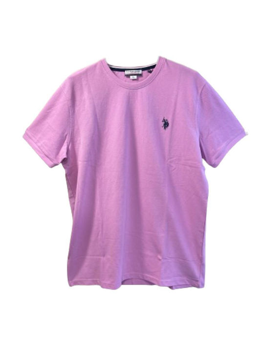 U.S. Polo Assn. Herren T-Shirt Kurzarm Rosa