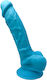 SilexD Dual Density Model 1 Ρεαλιστικό Dildo με Όρχεις και Βεντούζα Blue 17.5cm