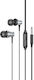 Borofone In-ear Handsfree with 3.5mm Connector Gray