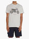 Deus Ex Machina Men's Short Sleeve T-shirt Vintage White