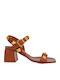Leder Sandalen Tabac Braun