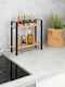 Wenko Επιτραπέζια Βάση Lou Ξύλινη 32x11x32εκ. Μαύρη