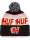 Pom Pom Beanie Männer Beanie Gestrickt in Schwarz Farbe