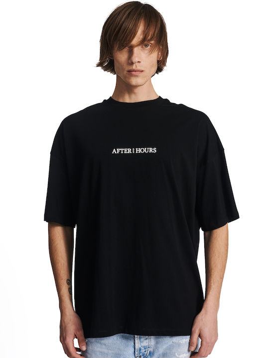 Staff T-shirt Bărbătesc cu Mânecă Scurtă Negru