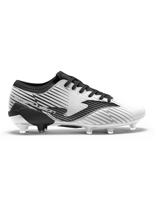 Joma Propulsion FG Low Football Shoes with Cleats White