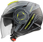 LS2 Jet Helmet with Sun Visor ECE 22.05 1300gr Grey Nty Bm