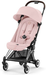 Cybex Platinum Coya Cărucior pentru Bebeluși Potrivit pentru Nou-născut Peach Pink Chrome Frame 6.6kg