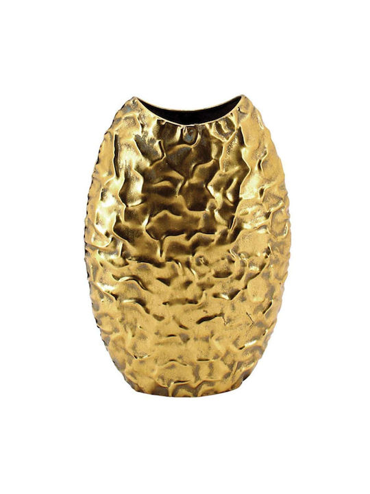 Marhome Metallic Vase Gold 24x11x39cm