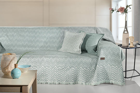 Guy Laroche Marvin Ριχτάρι Πολυθρόνας Δύο 'Οψεων Chenille 180x150εκ. Ocean