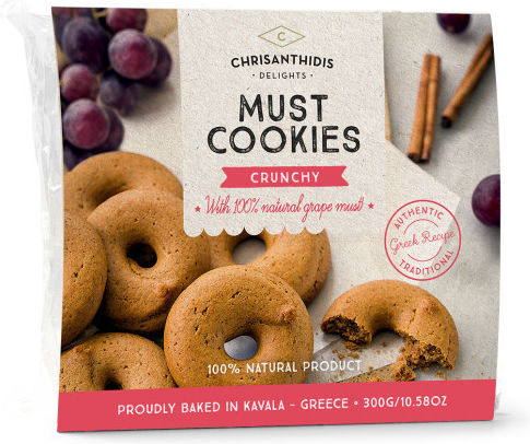 CHrysanthidis Cookies Grape Must Classic Flavor 300gr
