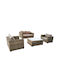Set Camera De Zi Pentru Exterior Chloe 4 Piese Bej Cu Perne