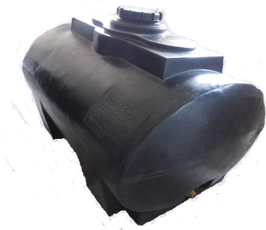 Rotosal Horizontal Cylindrical Plastic Storage Tank 1200lt for Water / Petroleum / Oil Black