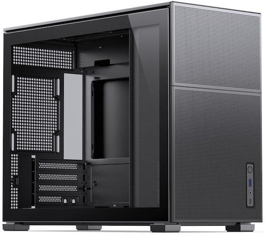 Jonsbo D31 Mesh Gaming Mini Tower Κουτί Υπολογιστή με Πλαϊνό Παράθυρο Μαύρο