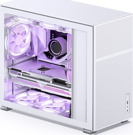 Jonsbo D41 Mesh Gaming Midi Tower Κουτί Υπολογιστή με Πλαϊνό Παράθυρο Λευκό