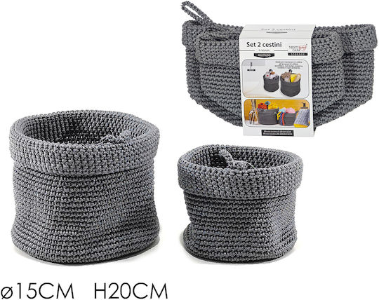ArteLibre Set dekorative Körbe Grey 2Stück