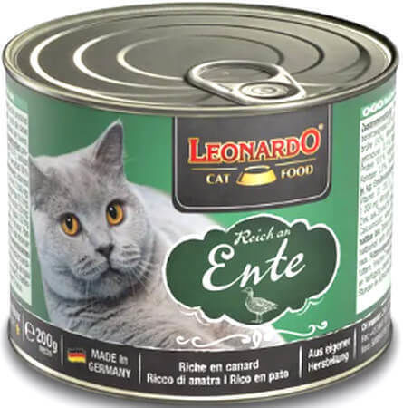 Leonardo Ente Wet Food for Adult Cats in Cans with Duck 400gr