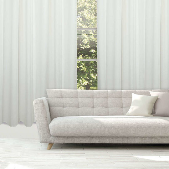 Das Home Curtain with Grommets 2233 White 140x270cm