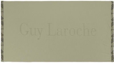 Guy Laroche Snap Green Cotton Beach Towel 180x90cm Khaki