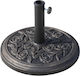 Outsunny Umbrella Stand made of Metal Black Velvet-Black Metal 45.5x45.5x31.5cm