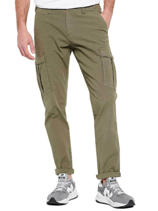 FBM007-03002 Trousers Cargo Elastic in Regular Fit Khaki